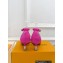 Louis Vuitton Heel 6.5cm Silver Logo Sparkle Sandals Fuchsia 2023