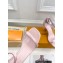 Louis Vuitton Heel 6.5cm Silver Logo Sparkle Sandals Pink 2023