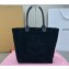 Isabel Marant Yenky Logo Tote Bag Suede Black