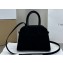 The Row Soft Margaux 10 Bag in Leather Suede Black