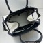 The Row Soft Margaux 15 Bag in Leather Black/Canvas White