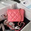 Chanel Mini Flap Bag in Lambskin AS3979 Dark Pink 2023