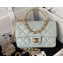Chanel Small Flap Bag with Top Handle AS4023 Pale Green 2023