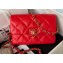 Chanel Medium Flap Bag in Lambskin AS3986 Red 2023