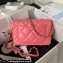 Chanel Medium Flap Bag in Lambskin AS3986 Dark Pink 2023