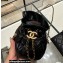 Chanel Shiny Lambskin and Gold-Tone Metal Clutch with Chain Bag AP3272 Black 2023