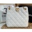 Chanel Small Shopping Bag in Lambskin AS3477 White 2023
