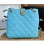 Chanel Small Shopping Bag in Lambskin AS3477 Blue 2023