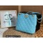 Chanel Small Shopping Bag in Lambskin AS3477 Blue 2023