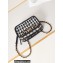 Chanel Lambskin Viscose Weaving and Gold-Tone Metal Small Camera Case Bag AS3768 Black 2023