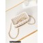 Chanel Lambskin Viscose Weaving and Gold-Tone Metal Small Camera Case Bag AS3768 White 2023