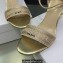 Dior Heel 8.5cm Cotton Embroidered with Strass Dway Sandals Gold 2023