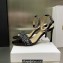 Dior Heel 8.5cm Cotton Embroidered with Strass Dway Sandals Black 2023