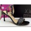 Dior Heel 8.5cm Cotton Embroidered with Strass Dway Sandals Black 2023