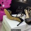 Dior Heel 8.5cm Cotton Embroidered with Strass Dway Sandals Black 2023
