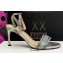 Dior Heel 8.5cm Cotton Embroidered with Strass Dway Sandals Silver 2023