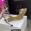 Dior Heel 8.5cm Cotton Embroidered with Strass Dway Sandals Silver 2023