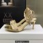 Dior Heel 7.5cm Cotton Embroidered with Strass Dway Sandals Gold 2023