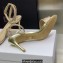 Dior Heel 7.5cm Cotton Embroidered with Strass Dway Sandals Gold 2023