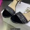 Dior Heel 7.5cm Cotton Embroidered with Strass Dway Sandals Black 2023