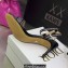 Dior Heel 7.5cm Cotton Embroidered with Strass Dway Sandals Black 2023