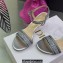 Dior Heel 6.5cm Cotton Embroidered with Strass Dway Sandals Silver 2023
