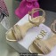 Dior Heel 6.5cm Cotton Embroidered with Strass Dway Sandals Gold 2023