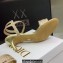 Dior Heel 6.5cm Cotton Embroidered with Strass Dway Sandals Gold 2023