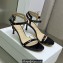 Dior Heel 6.5cm Embroidered with Multicolor Square Strass Gem Sandals Black 2023