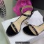 Dior Heel 6.5cm Embroidered with Multicolor Square Strass Gem Sandals Black 2023