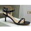 Dior Heel 6.5cm Embroidered with Multicolor Square Strass Gem Sandals Black 2023