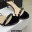 Dior Heel 6.5cm Embroidered with Multicolor Square Strass Gem Sandals Black 2023
