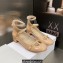 Dior Heel 3.5cm Patent Calfskin Aime Dior Ballerina Pumps Beige 2023