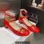 Dior Heel 3.5cm Patent Calfskin Aime Dior Ballerina Pumps Red 2023