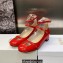Dior Heel 3.5cm Patent Calfskin Aime Dior Ballerina Pumps Red 2023