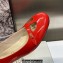 Dior Heel 3.5cm Patent Calfskin Aime Dior Ballerina Pumps Red 2023