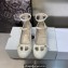 Dior Heel 3.5cm Patent Calfskin Aime Dior Ballerina Pumps White 2023