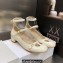 Dior Heel 3.5cm Patent Calfskin Aime Dior Ballerina Pumps White 2023