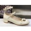 Dior Heel 3.5cm Patent Calfskin Aime Dior Ballerina Pumps White 2023