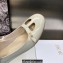Dior Heel 3.5cm Patent Calfskin Aime Dior Ballerina Pumps White 2023