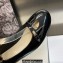 Dior Heel 3.5cm Patent Calfskin Aime Dior Ballerina Pumps Black 2023