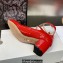 Dior Heel 7cm Patent Calfskin Aime Dior Pumps Red 2023