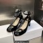 Dior Heel 7cm Patent Calfskin Aime Dior Pumps Black 2023