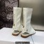 Dior Lambskin Spirit Thong Sandals White 2023