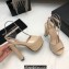 Saint Laurent Heel 13.5cm Platform 4cm jodie Sandals Patent Beige 2023