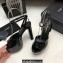 Saint Laurent Heel 13.5cm Platform 4cm jodie Sandals Patent Black 2023