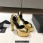 Saint Laurent Heel 13.5cm Platform 4cm jodie Sandals Gold 2023