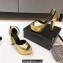 Saint Laurent Heel 13.5cm Platform 4cm jodie Sandals Gold 2023