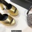 Saint Laurent Heel 13.5cm Platform 4cm jodie Sandals Gold 2023
