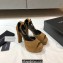 Saint Laurent Heel 13.5cm Platform 4cm jodie Sandals Suede Brown 2023